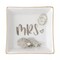 Mrs. Ring Dish, Ceramic Jewelry Holder Tray, Engagement Wedding Gift (Square)